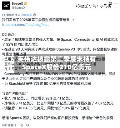 英伟达披露第二季度末持有SpaceX股份210亿美元-第2张图片