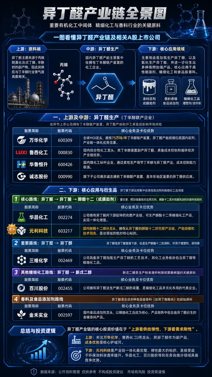 【现货异动】异丁醛30天上涨26.36%！装置检修+原料丙烯偏强共振推涨